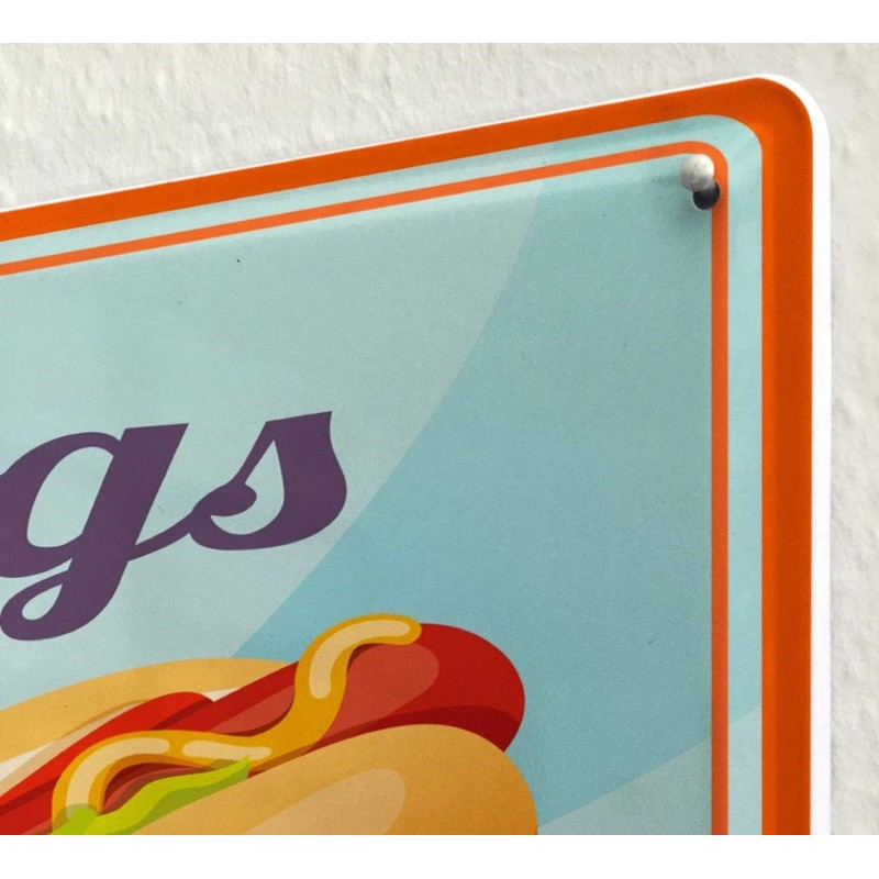Tin Sign Kitchen Hot dogs