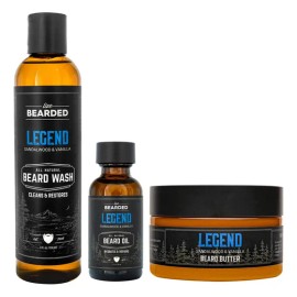 Kit De Cuidado De Barba Live Bearded Legend Scent, 3 Pasos
