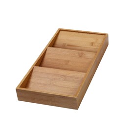 YBM HOME In-Drawer 3-Tier Bamboo Spice Rack Drawer Organizer Tray for Cabinet and Kitchen Drawers, 3 Slanted Tiers for Garlic, Salt, Pepper, Seasonings, Spice Jars, and More, 316