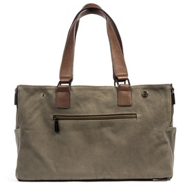 MISO PUP Weekend Green Canvas Interchangeable Airline Approved Pet Carrier Combo with Pockets for Small Dogs (Pet Carrier Base & Shell Tote)