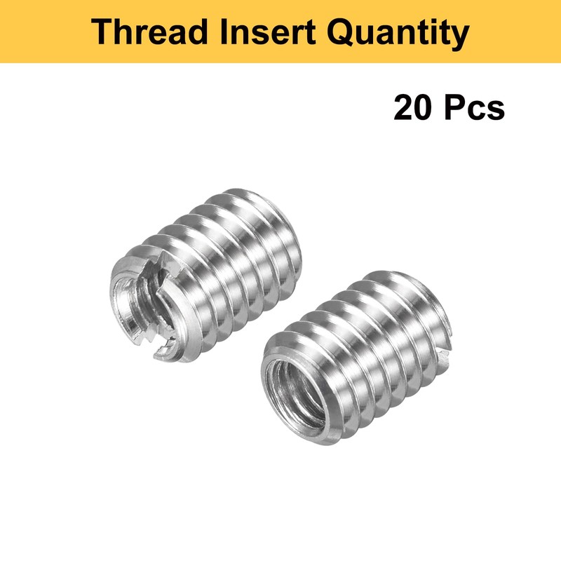 sourcing map 20pcs Thread Repair Inserts M6 x 1 Male