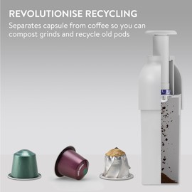 Navaris Coffee Pod Recycling Tool (1 Piece) - Recycler For Espresso Pods - Aluminium Capsule Recycling At Home - Grey