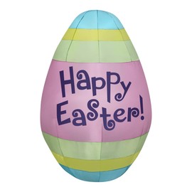 National Tree Company Easter Egg Inflatable Decoration, Pink, Easter Collection, 66 Inches