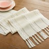 YZJZEDS Hemstitched Farmhouse Table Runner, Beige 13x60 Inch, Cotton Linen