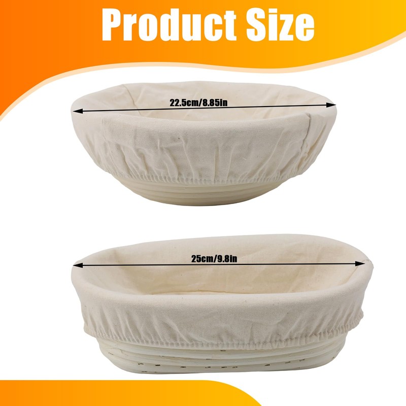 Zjyufy Banneton Bread Proofing Basket Set for Beginner Proofing Basket