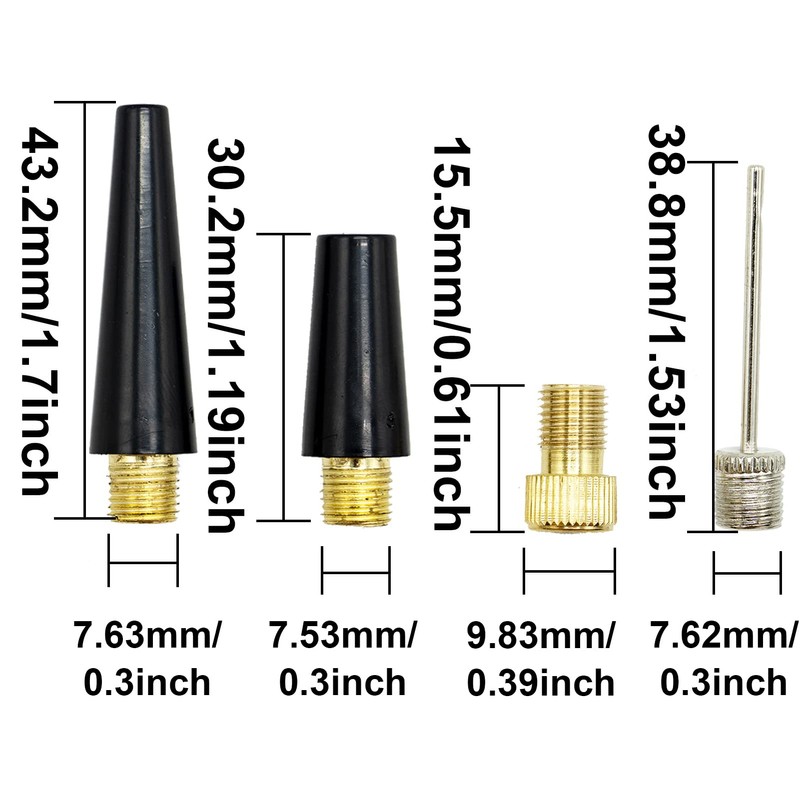 REBECASKYENS 4 Pieces Ball Pump Needle Set Needle inflator Kit