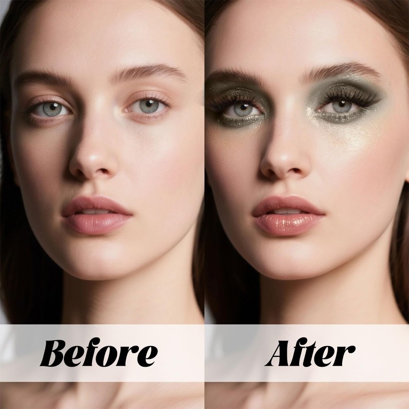 Kinretixia 2 Pairs Eyeshadow and Eyelash Stickers, Lazy Eye Shadow