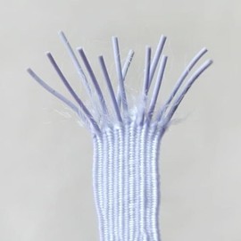 MJMP 1/2" 40-Yards White Baraded Elastic Cord/Elastic Band/Elastic Rope/White Heavy Stretch Knit Elastic Spool(White)/Bedspread Band (White, 40 Yard)