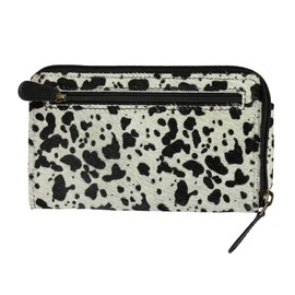 Myra Bag Western Leather Handheld Wallet for Women - Front Flap Hair On Clutch