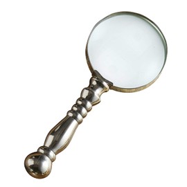 47th & Main Classic Desk Accessories 3 x 7.25-inches, Silver Magnifying Glass