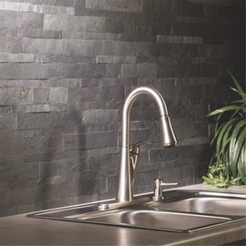 ACP A9082 Peel and Stick Stone, Charcoal Slate, 6" x 23-1/2"