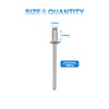 BESTYCHAO 100pcs Aluminium Blind Rivet 3.2mm x 6mm, Open End