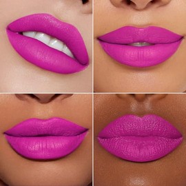 MAKI YIKA- Lápiz labial rosa intenso para mujer, lápiz labial de larga duración que no se mancha, lápiz labial líquido mate Trans