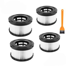 (4-Pack) DC5151H HEPA Filter Replacement Compatible with dewelt Wet Dry Vacuum DC515 DCV517 DCV517B-with 1-Cleaning Brushes
