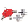 ApplianPar Motorcycle Hard Saddle Bag Saddlebag Lock Key Set Red