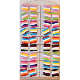 exceptionalbeauty 18 Assorted Lot Colorful Striped Stainless Steel Pierced Earrings with Display