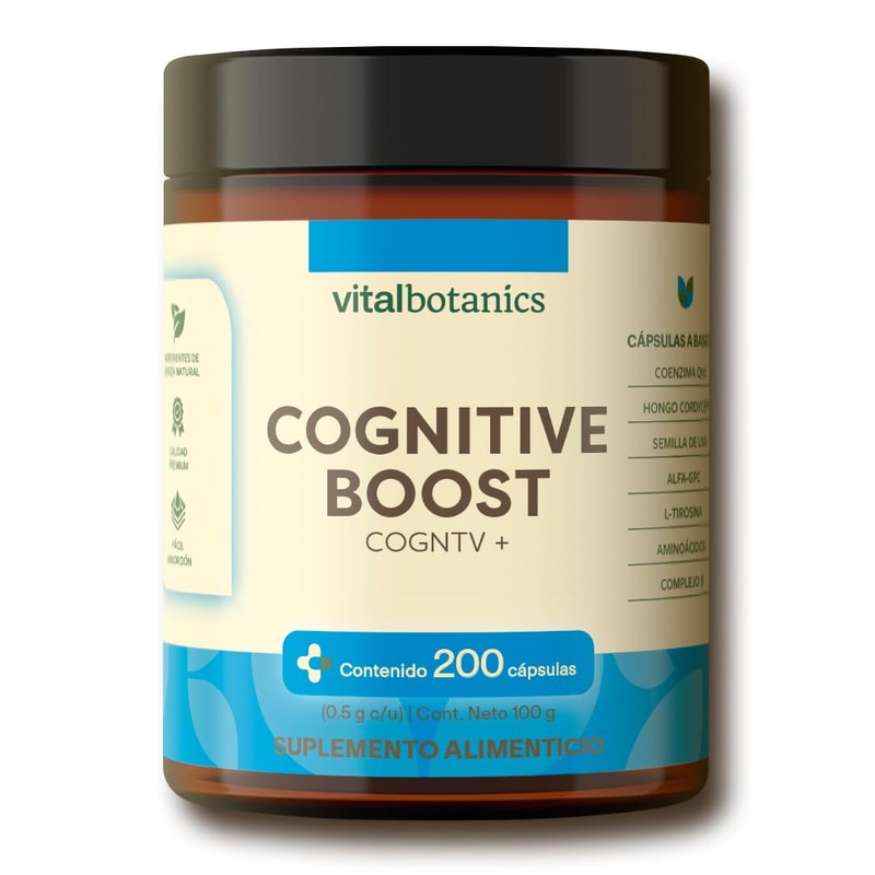 Hongo Cordyceps Nootrópico con Vitaminas B, L-Teanina VITAL BOTANICS