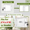 3 PCS Thermostat Lock Box with Key, Large Thermostat Cover