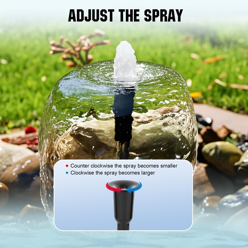 ECO-WORTHY Solar Water Fountain Pump Kit 216 GPH Flow 13W