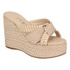 Guess Women's EVEH Wedge Sandal, Beige 110, 7