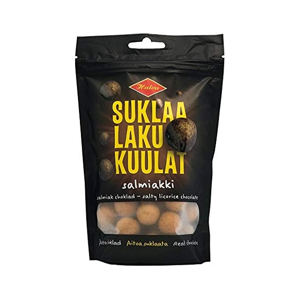 Halva SuklaaLakuKuulat Salmiakki Liquorice 1 Pack of 140 g