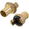 POPPSTAR Set of 2 Brass Quick Coupling 1 Inch Nozzle