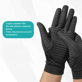 Guantes de Compresión de Cobre de Dedo Completo, Guantes de Artritis de Cobre para Mujeres Y Hombres, Alivian el Dolor de Artritis, Hinchazón Y Reumatoide, Y Apoyo Diario para las Manos(M)