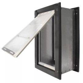 Patio Pacific Endura Flap Original Pet Door | For Walls| Black, Single 6" x 11" Small Flap