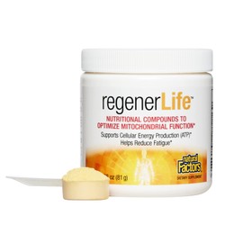 Natural Factors, RegenerLife Powder, Supports Cellular Energy and Reduces Fatigue, 2.86 oz