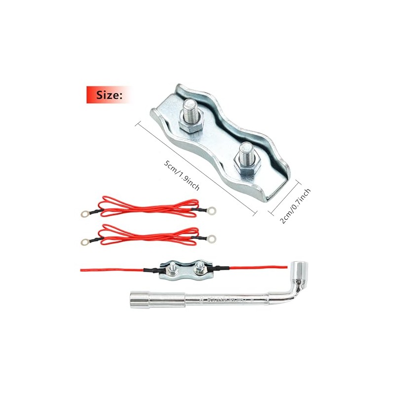 Heavy Duty M5 Poly Rope Connectors Wires Splicer Galvanized Steel