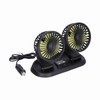Electric Car Fan 360° Rotatable DoubleHead 5 Blades 2 Speeds