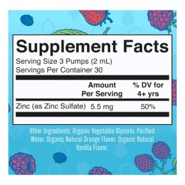 Niños Zinc Iónico Orgánico Apoyo Inmunológico 60ml Americano