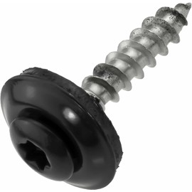 Plumbing Screws Stainless Steel A2 with EPDM Sealing Washer 15 mm - 4.5 x 35 mm - Anthracite RAL 7016 TX20, Pack of 50