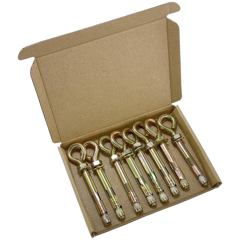 8 PCS Expansion Eye Bolts Heavy Duty Anchor Bolts (M10*80)