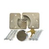 Puck Lock with Hasp and Mounting Hardware, Round Padlock, Bolt