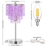 USB Bedside Crystal Lamp, 3 Way Dimmable Touch Nightstand Lamp