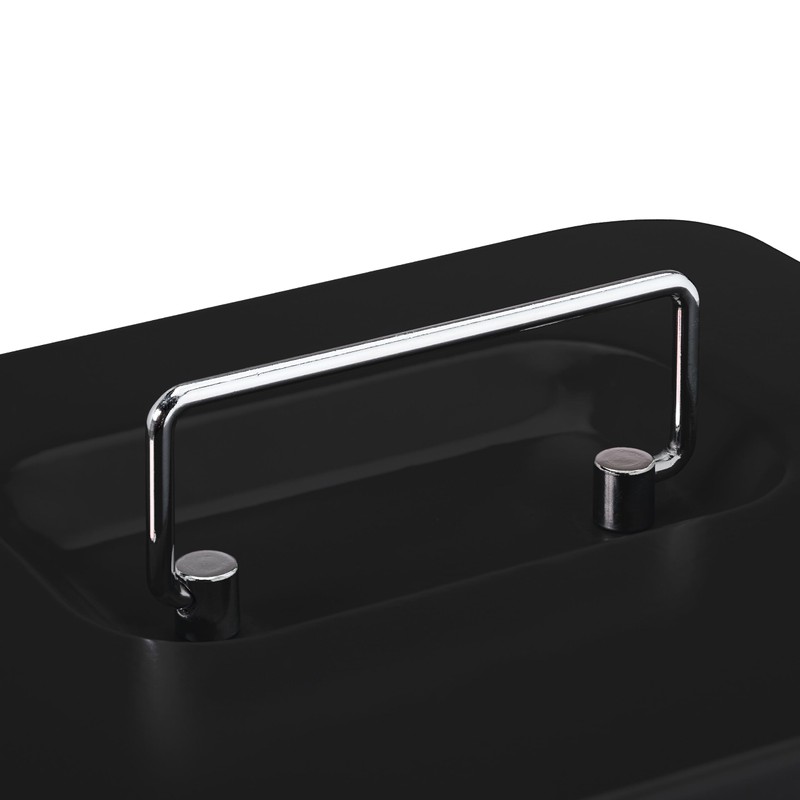 Relaxdays Lockable Cash Box, Removable Insert, 5 Compartments, Iron Cash