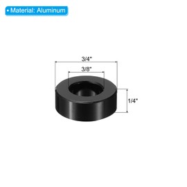 PATIKIL M10 Separadores de Aluminio 10 Piezas Separadores Metálicos de Aluminio 3/8" ID x 3/4" OD x 1/4" L Separadores Redondos de Tornillo para Tornillos de 3/8" o M10