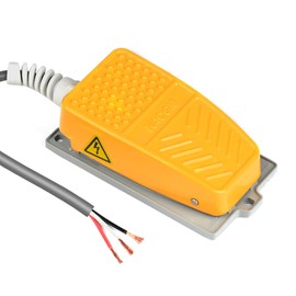 QLOUNI Industrial Foot Switch Momentary Metal Foot Pedal Switch 250V 10A Pedal Switch