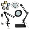 12X Magnifying Glass with Light and Stand,2-in-1 LED Desk Lamp