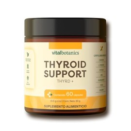 THYRD  con Magnesio, Potasio, Selenio, Yodo, Zinc, Ajo y Crcuma. Con 60 capsulas de 500mg (2 meses). VitalBotanics. Suplemento Multivitamnico para... 