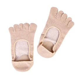 Vaguelly Toe Gel Moisturizing Socks Apricot Spa Socks for for Cracked Heels and Rough Skin Unisex Foot Treatment for Softening Calluses and Cuticles