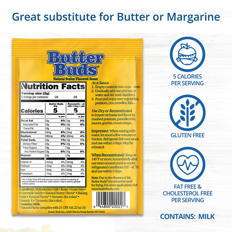 Butter Buds Sauce Mix, 2 Oz (4-Pack) – Non-GMO, Gluten-Free