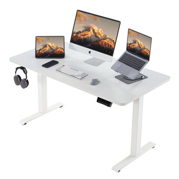 Deroavixe Electric Standing Desk, Height Adjustable Desk with 4 Memory