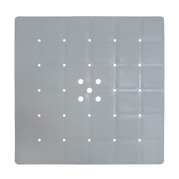 Webos Silicone Foldable Square Shower Mat, No Suction Cups, 21x21
