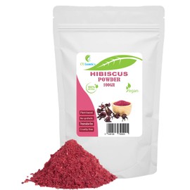 Hibiscus Powder for Hair and Skin 100 gr - use in skin and hair care formulations - 100% Natural