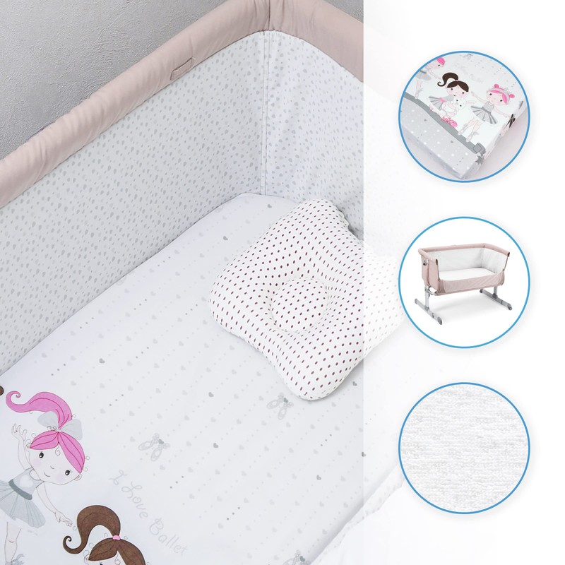 100% Cotton Fitted Sheet with Waterproof Mattress Protector to fit
