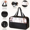 elzle Borse da Toilette Trasparente,Borsa Portatile per Trucchi,Necessaire da Viaggio