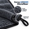 Microfiber Car Wash Towels for Auto Detailing – 600GSM Ultra-Absorbent