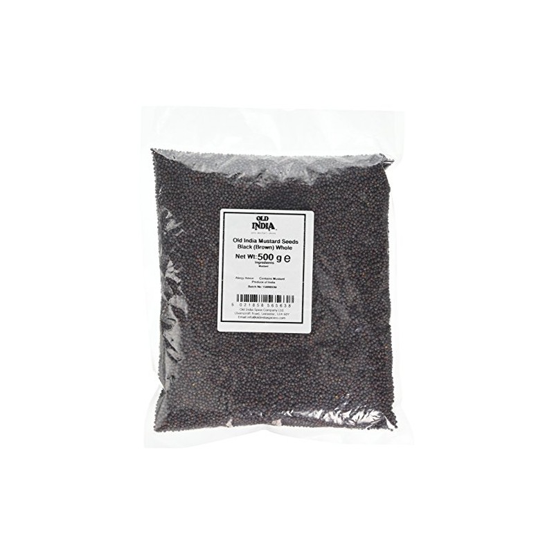 Old India Mustard Seeds Black (Brown) Whole 500 g